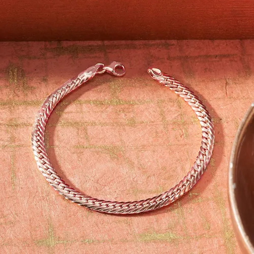 Vista 3 de Ross-Simons Pulsera italiana de oro de 14 quilates con eslabones cubanos, Oro, no conocido