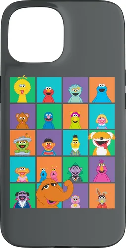 Vista 6 de Funda para iPhone 16 Sesame Street Character Squares