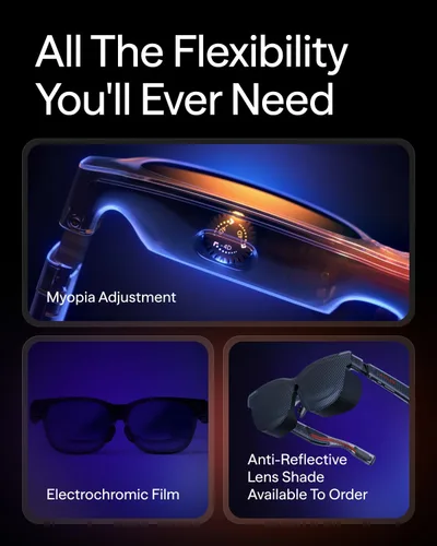 Vista 4 de VITURE Luma Pro XR Glasses — 152” 1200p Ultra Sharp Display, 1000 Nits, 52° FOV, Dimming Adjustments, for iPhone 17/16/15, Android, Mac, PC, Steam