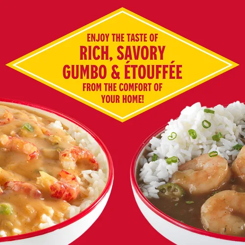 Vista 3 de Louisiana Fish Fry Products 3 sabores – Paquete de 6 variedades: (2) base de Etouffee Lousiana Cajun, (2) Base de Gumbo Cajún de Luisiana y (2)
