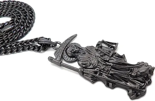 Vista 4 de Shiny Jewelers USA CAJA DE COLGANTE CUBANA CUBANA CUBANA PARA HOMBRE SANTA MUERTE NUESTRA SEÑORA DE LA SANTA MUERTE