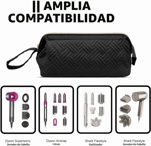 Vista 2 de Bolsa de viaje para herramientas para el cabello Shark Flexstyle Estuche de transporte portátil para Dyson Airwrap cepillo secador de pelo Revlon
