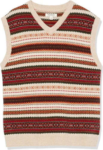 Vista 6 de Goodthreads Chaleco suéter de lana corderos para hombre