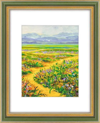Vista 11 de Golden State Art, Marco de fotos adornado de 8 x 10 pulgadas para fotos de 5 x 7 pulgadas con paspartú o impresiones de 8 x 10 sin paspartú, cristal