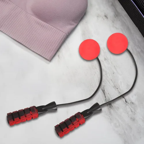 Vista 8 de Luxshiny Cordless Jump Rope with Weighted Balls Non-slip Handle Portable Skipping Rope for Fitness Adults Home Workout for Women and Men