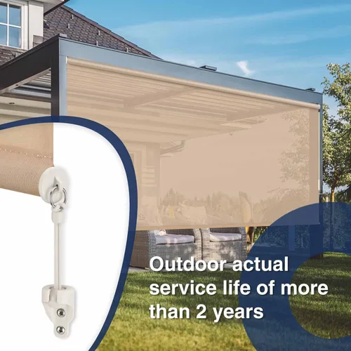 Vista 2 de Coolaroo - Piezas de repuesto para atar sombra y tapa de extremo con kit de anillo, resistencia a la intemperie, compatible con persianas