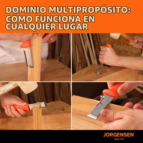 Vista 9 de Jorgensen - Cuchillo cincel de madera con funda, hoja de acero al carbono