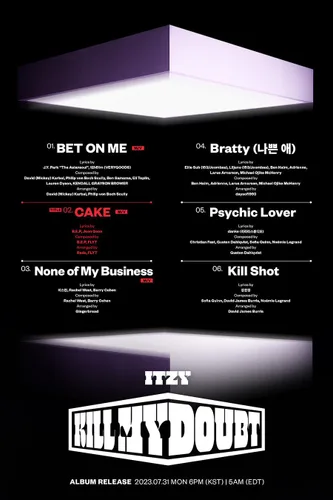 Vista 5 de POB ITZY KILL MY DOUBT 7th Mini Album STANDARD D Ver. K-POP SEALED