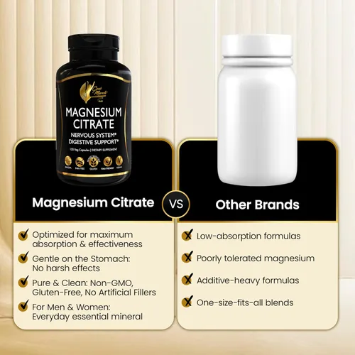 Vista 6 de Cocó March N.M.D Citrato de magnesio de 500 mg por porción, sin gluten, apoya el sueño, la salud digestiva, la función muscular y la relajación