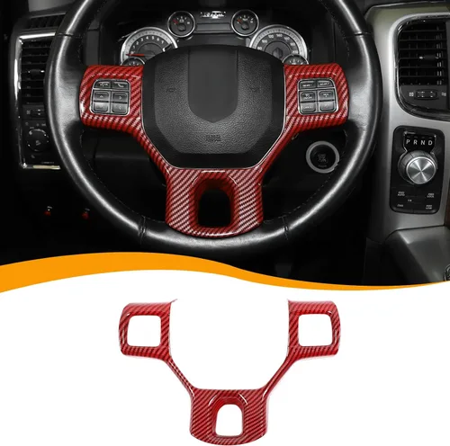 Vista 13 de Hoolcar Funda interior para volante de ABS compatible con accesorios Dodge RAM 2010-2017, color azul
