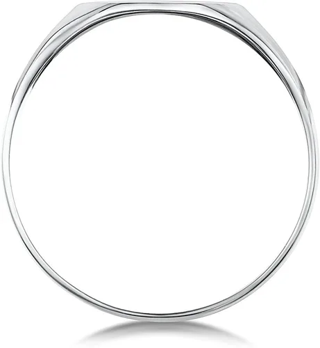 Vista 4 de LANDA JEWEL Anillo de plata de ley para mujer, con forma ovalada o de corazón, de peso medio, pulido
