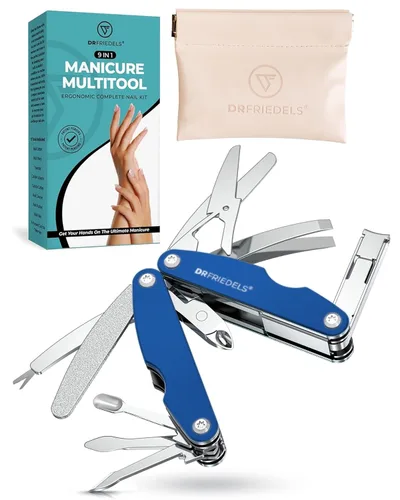 Vista 8 de Kit de manicura y pedicura – Juego de manicura profesional 9 en 1 para mujeres y hombres con recortador de cutículas, removedor de cutículas