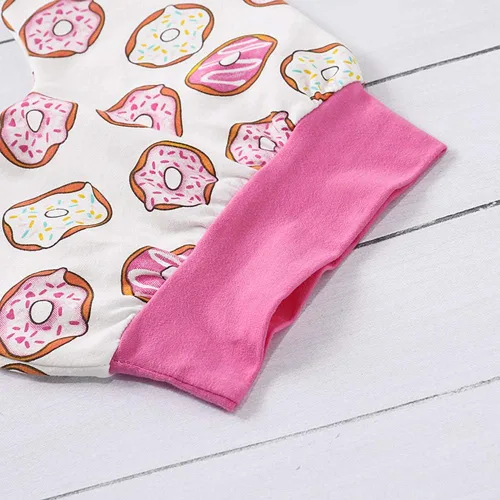Vista 6 de Conjunto de 2 camisetas con capucha de leopardo rosa para bebés y niñas recién nacidas y pantalones