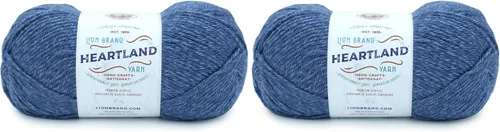 Vista 24 de Lion Brand Yarn Heartland Yarn, Hilo de Peso Medio para Tejer, Ganchillo y Manualidades, 1 Paquete, Great Smoky Mountains Worsted Weight Everyday