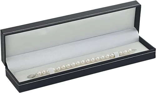 Vista 4 de THE PEARL SOURCE Pulsera de perlas cultivadas en agua salada de Akoya japonesa redonda de oro de 14 quilates, 7 a 0.295in