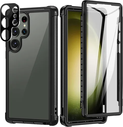 Vista 10 de seacosmo Diseñada para funda de teléfono Galaxy A14 5G, cubierta de cuerpo completo a prueba de golpes, con protector de pantalla integrado, funda