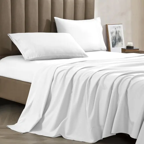 Vista 18 de CELINE LINEN Juego de sábanas de microfibra de 4 piezas prémium de calidad hotelera 1800, resistente a las arrugas - Ropa de cama de lujo ultra