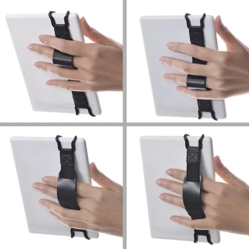 Vista 2 de Soporte universal antideslizante para correa de mano con soporte de cinturón de cuero ajustable, para lectores electrónicos Kindle de 6 pulgadas