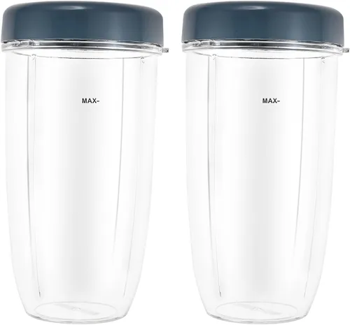 Vista 36 de Vasos de licuadora de repuesto para licuadora Nutribullet de 18 onzas con tapa, compatible con Nutribullet 600 W 900 W licuadora exprimidor