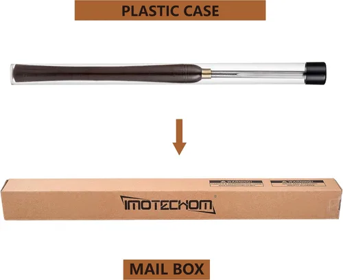 Vista 6 de Gubia de Cuenco HSS de 1/2 pulgadas para Torno, Herramientas de Torneado de Madera con Caja de Plástico Redonda y Bolsa Colgante