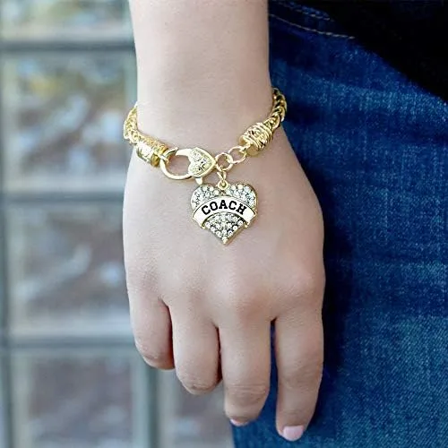 Vista 3 de Inspired Silver - Pulsera de oro con colgante de corazón con circonita cúbica