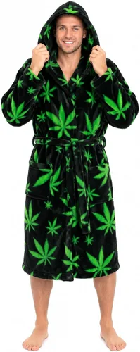 Vista 3 de Forever Lazy Bata de forro polar con capucha para mujeres y hombres, bata de baño de felpa coral de 3/4 de longitud Mary Jane