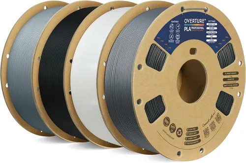 Vista 55 de Overture PLA Plus (PLA+) Filamento de 1/16 pulgadas, dureza mejorada con rollo PLA, con superficie de construcción 3D de 7.87 × 7.87 pulgadas, PLA