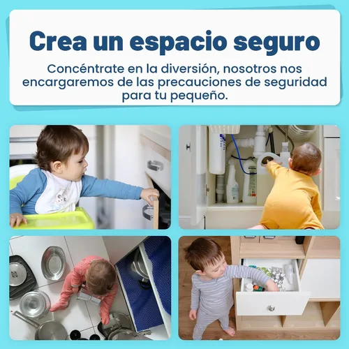 Vista 7 de Cerraduras invisibles mejoradas para gabinete a prueba de bebés (paquete de 10) – No requiere taladrar ni herramientas para la instalación, funciona