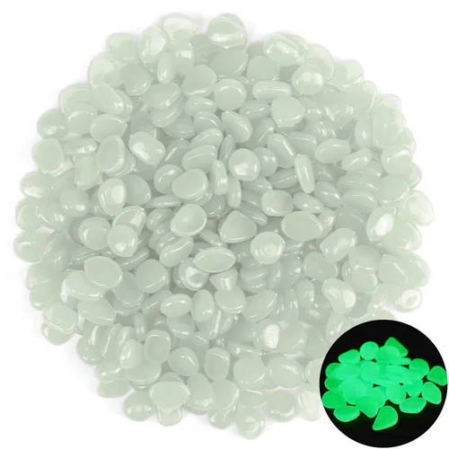 Vista 9 de 1000 piedras decorativas azules brillantes a largo plazo, que brillan en la oscuridad, decoración perfecta para interiores y exteriores