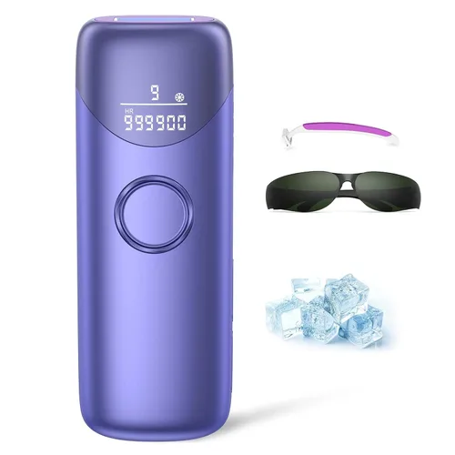Vista 9 de Ubroo Depilación láser, dispositivo de depilación IPL con enfriamiento de hielo de 41.0 °F, depilación láser en casa para mujeres y hombres, uso