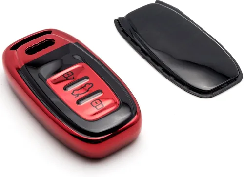 Vista 2 de Xotic Tech - Carcasa para llavero de TPU con 3 botones impresos, compatible con Audi A4 A5 A6 A7 A8 Q5 Q8 R8 S4 S5 S6 S7 RS4 RS5 RS6 RS6 RS7 llave