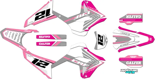 Vista 6 de Kit de gráficos Kalair GFX para Honda CRF 300L (2021+) Serie Kepler Negro 09 Mil - Adhesivos de calcomanías personalizados para moto de tierra