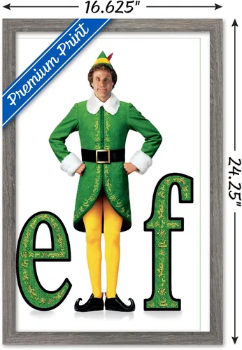 Vista 3 de Trends International Elf - Póster de pared de una hoja, 14.725 x 22.375 pulgadas, versión enmarcada de madera de granero