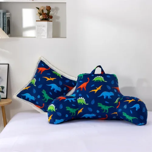 Vista 9 de Aimuan - Almohada de Respaldo para Niños para Jugar, Leer y Ver TV, Almohada de Cuña para Cama, Almohada de Respaldo con Brazos, Soporte de Espalda