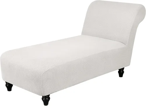 Vista 17 de Funda elástica para tumbona, funda para silla sin brazos para sala de estar y dormitorio, tela jacquard suave, lavable a máquina para protector