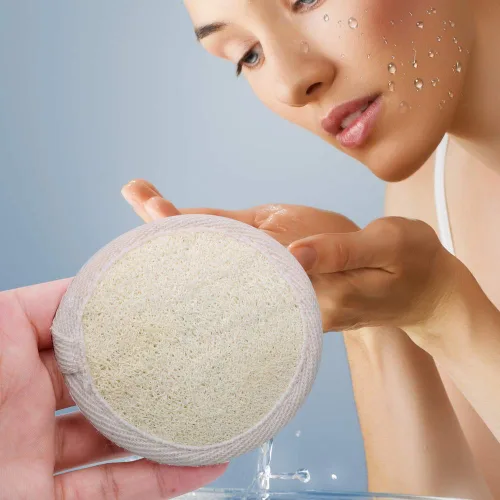 Vista 7 de Esponja de esponja de esponja exfoliante de limpieza facial, 10 paquetes de esponja natural limpiador facial limpiador grande para hombres