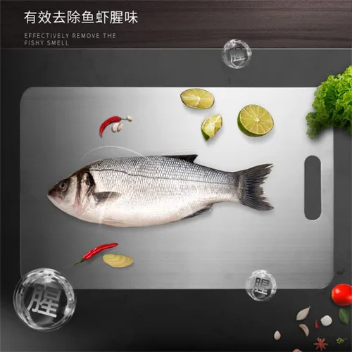 Vista 7 de Chopping Boardthickened Stainless Steel Cutting Board Cutting Board Panel Large,D-33 * 23Cm