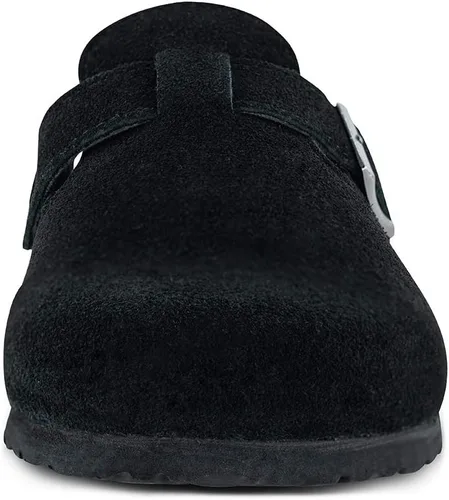 Vista 2 de Boston - Zuecos unisex de gamusa para, zapatos de tacón suave, zapatos de corcho para mujeres y hombres, suela antideslizante