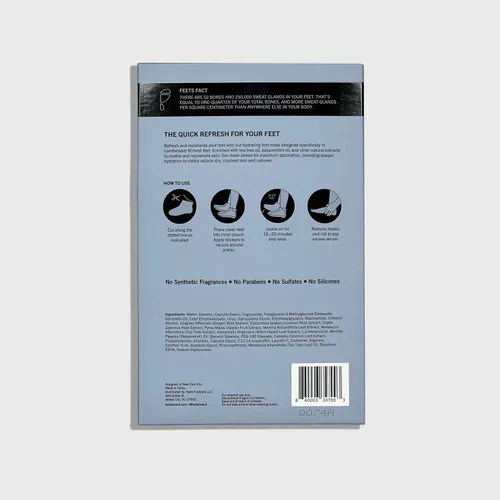 Vista 2 de FEETS Mascarilla hidratante para pies con árbol de té y menta (paquete de 3) Perfecto para hombres y mujeres Hidrata profundamente todo el pie