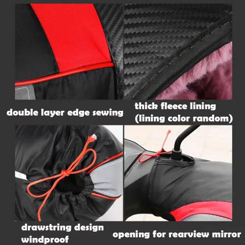 Vista 5 de Mangueras universales para manillar de motocicleta, compatibles con invierno, calentadores de manos para motos de nieve, guantes protectores
