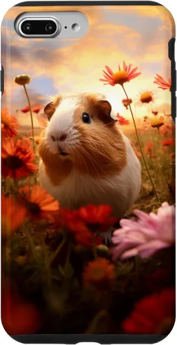 Vista 12 de Carcasa para iPhone 16 con diseño de conejillos de indias y flores para amantes de mascotas exóticas