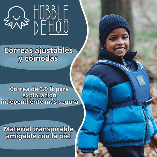 Vista 4 de Hobble De Hoo XL Autism Safety Harness for Kids & Teens 7+ Walking Safety Vest with Grab Handles & Reflective Strips