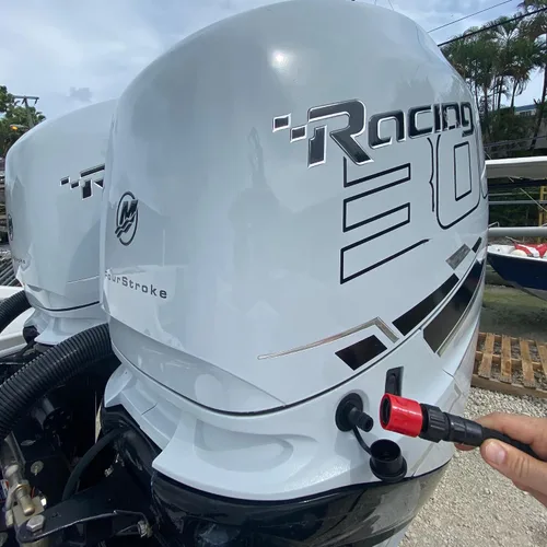 Vista 9 de Kit de Enjuague de Conexión Rápida para Motores Fuera de Borda Mercury, Suzuki, Yamaha y Honda – Adaptador de Enjuague Marino con Sello de Junta