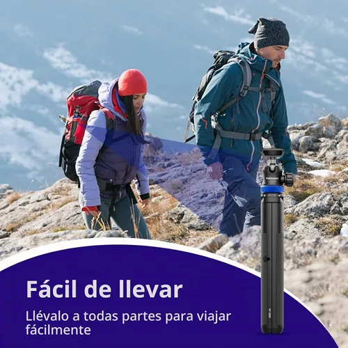 Vista 6 de Kaitezenz Trípode selfie stick para cámara GoPro, soporte de trípode extensible de 62 pulgadas con cabeza de bola de 360° tornillo de 1/4 pulgadas