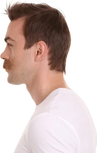 Vista 4 de HPO Hombres Dr Egg Head Mechanical Genius Curly Bigote Múltiples opciones de color (marrón)
