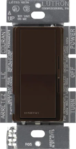 Vista 9 de Lutron DVSCELV-300P-BI Diva - Regulador electrónico de bajo voltaje de 300 vatios de un solo polo, galleta