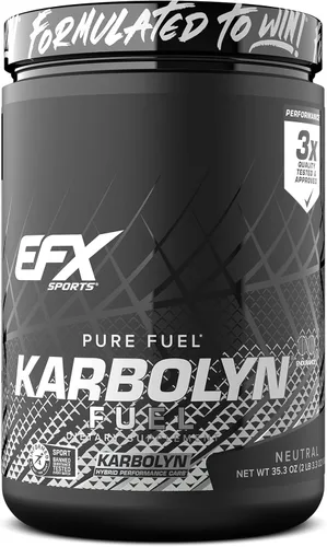 Vista 33 de EFX Sports Karbolyn Fuel Polvo de carbohidratos de absorción rápida Carga de carbohidratos, energía sostenida, recuperación rápida Sin