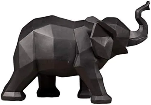 Vista 3 de Figurillas, estatuas de Feng Shui, decoración de estatuas de elefante, figuras de resina china para el hogar y la oficina, atraen riqueza y buena