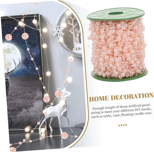Vista 7 de IMIKEYA Cuerdas de perlas artificiales para decoración de jarrón, cuentas de perlas flotantes para manualidades, boda, Navidad, decoración