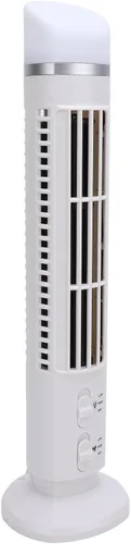 Vista 2 de Bladeless Tower Fan USB Desk, 34dB Quiet (White)
